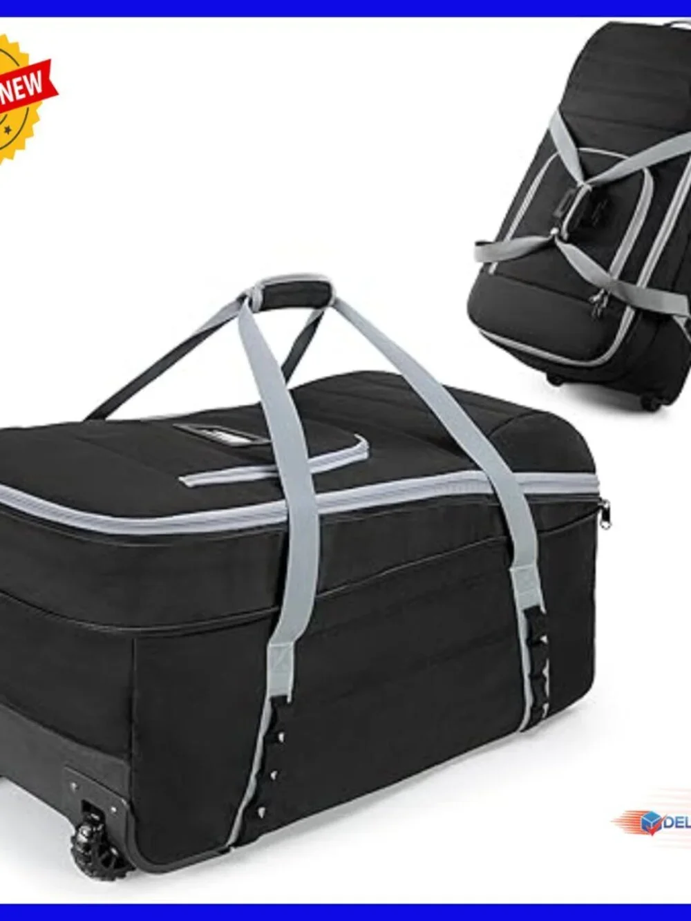 Infant Car Seat Travel Bag with Wheels, Padded Carrier for Airport Gate Check